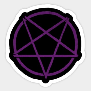 Satanic Panic Purple Pentagram | Hail Satan Sticker